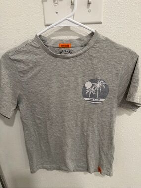 Boys Free Planet Gray Palm Graphic Short Sleeve Tee